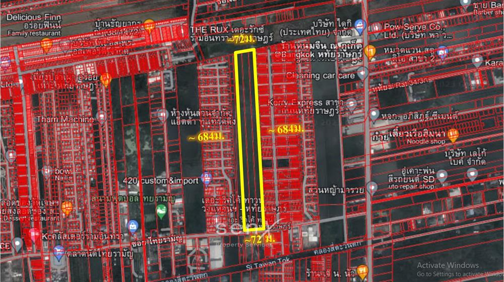 For SaleLandNawamin, Ramindra : large plot of land Land next to Thai Raman Road. Land near Hathai Rat Road Hathairat zone land