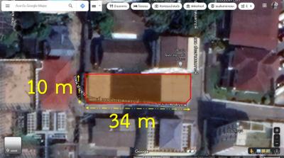 For SaleLandRama9, Petchburi, RCA : Land for sale behind the University of the Chamber of Commerce, size 84 square meters, Huay Kwang, Sutthisan