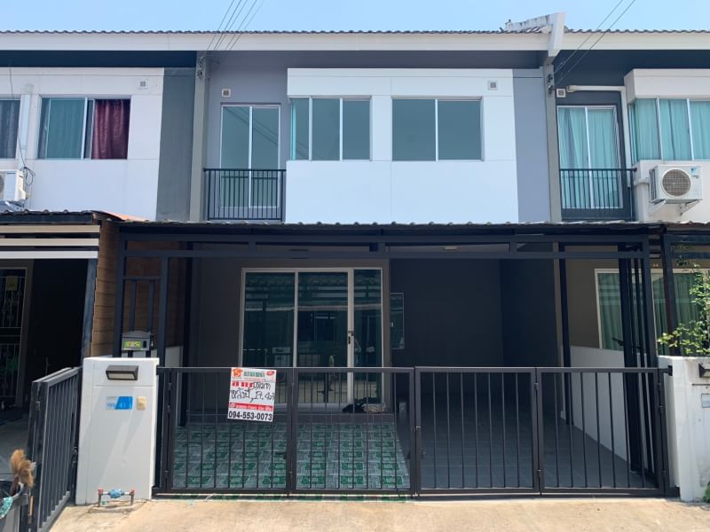 For SaleTownhouseMin Buri, Romklao : Cheap sale, 2-storey townhouse, 17.4 sq m., Pruksa Village 130 Nong Chok-Suwinthawong, Soi Yoo Wittaya 12, Nong Chok District