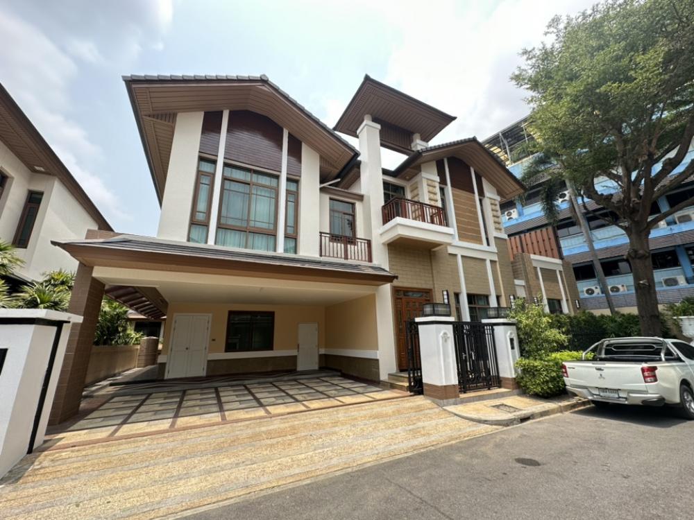 For RentHouseOnnut, Udomsuk : Baan Sansiri Sukhumvit 67 for rent, 4 bedrooms, 5 bathrooms 🔥 Fully furnished, special price 🔥 Rare item hurry up 🙏