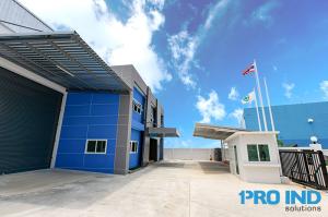 For RentFactorySamut Prakan,Samrong : Like-new, just renovated high-quality factory and warehouse with office for rent size 1,086 sqm. Located near Bangna Trad road km. 23, Suvarnabhumi Airport, Bangplee Industrial Estate and the express way.