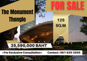 For SaleCondoSukhumvit, Asoke, Thonglor : *For Sale* New Unit The Monument Thonglo | 2 Bed | 061-625-2555