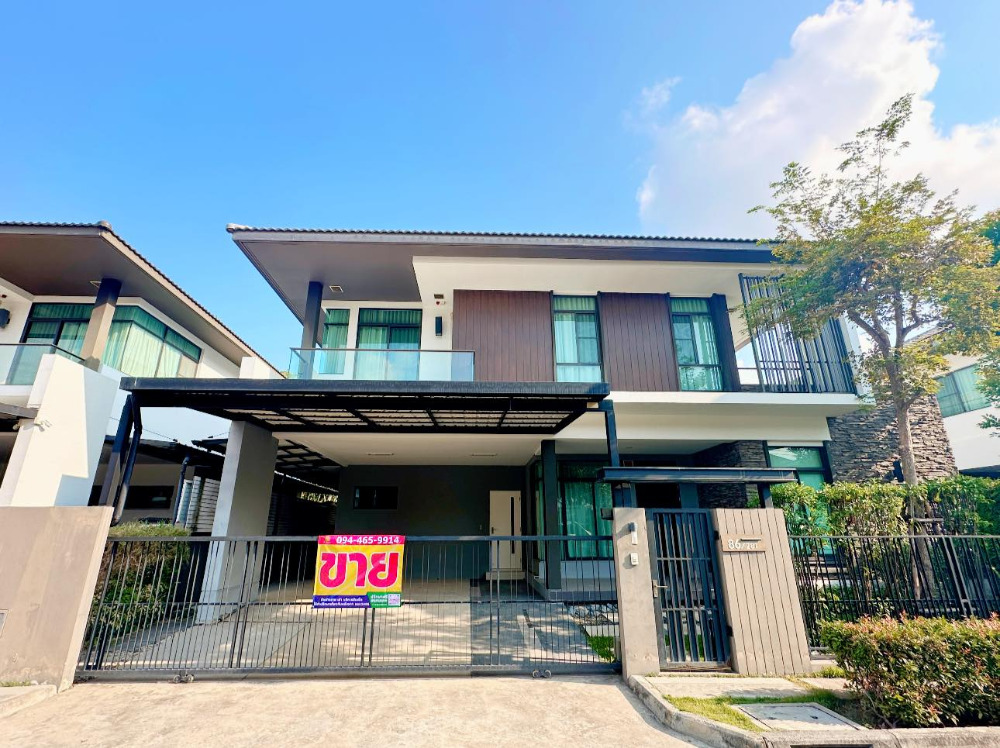 For SaleHouseLadkrabang, Suwannaphum Airport : Single house for sale, Manthana On Nut-Wongwaen 4 project, beautiful house, fully decorated, ready to move in, 4 bedrooms, 3 bathrooms, complete functions at a very good price 🏡