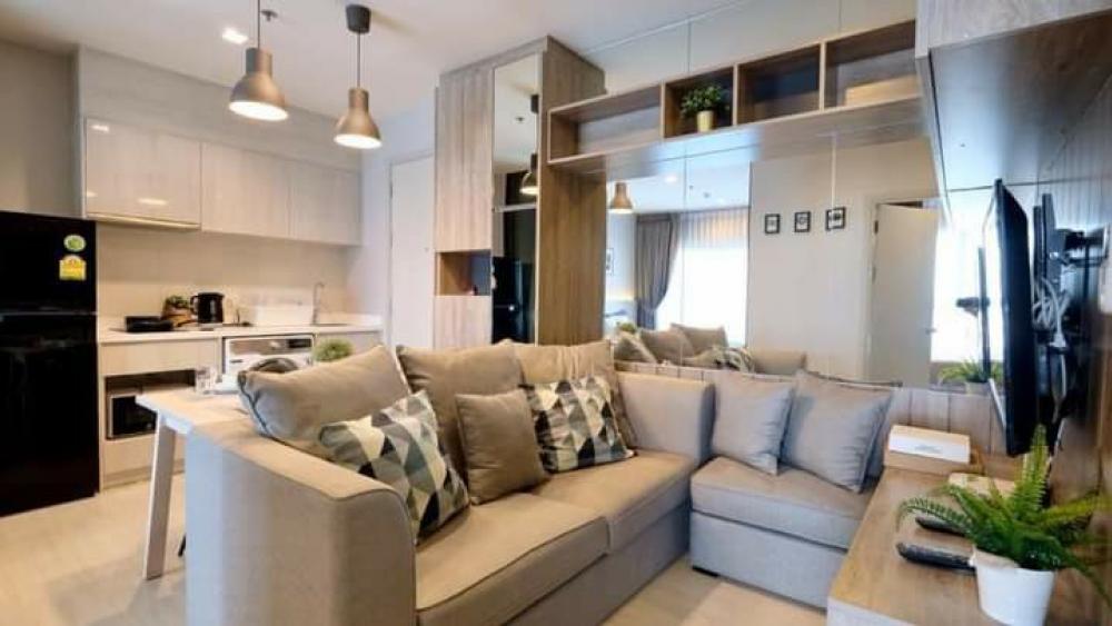 For RentCondoOnnut, Udomsuk : ⭐ Beautiful room for rent, 2 bedrooms, open for reservations, Condo Life Sukhumvit 48, fully furnished, Building N, 14th floor, the room is not hot.