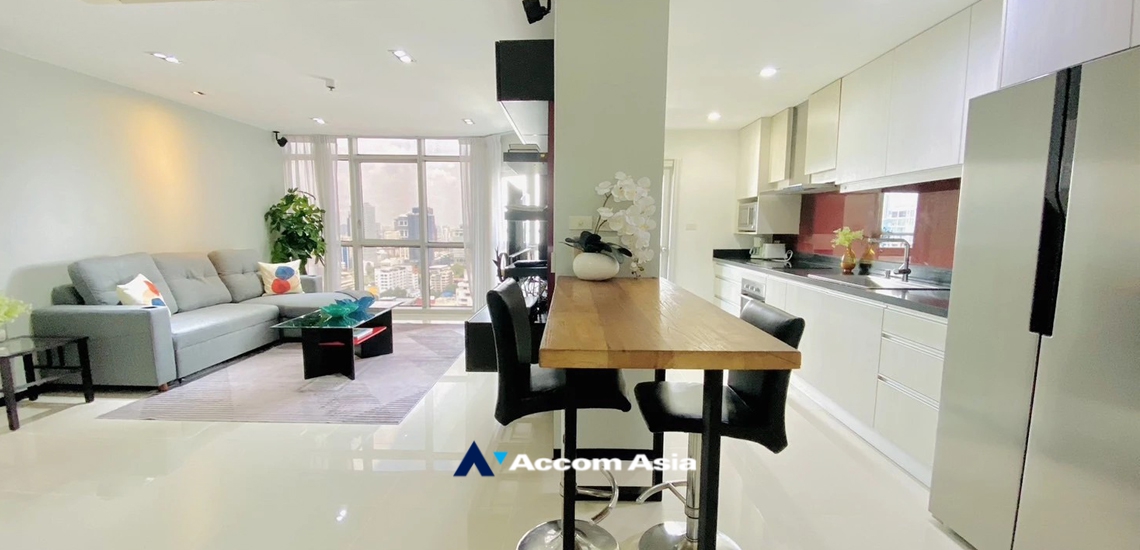 ให้เช่าคอนโดสุขุมวิท อโศก ทองหล่อ : Fully Furnished | 2 Bedrooms Condominium for Rent in Sukhumvit, Bangkok near BTS Phrom Phong at The Waterford Diamond (AA34551)