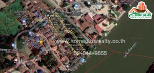 For SaleLandAyutthaya : Land next to the Chao Phraya River, Koh Kerd Subdistrict, Ayutthaya (near Sala Bang Pa-In Hotel).