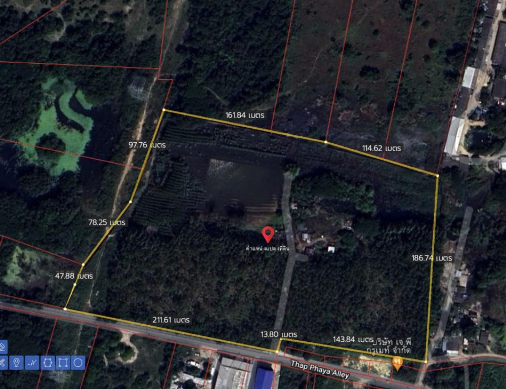 For SaleLandRayong : Sale: Land for sale in Map Ta Phut, Rayong, dark purple, 38-3-79 rai