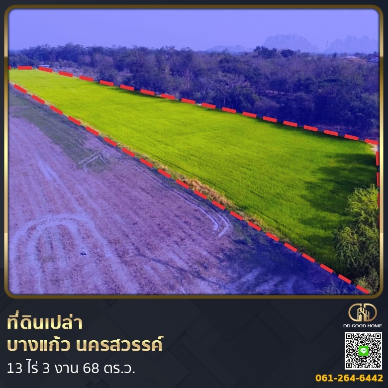 For SaleLandNakhon Sawan : Land, Banphot Phisai District, 13 rai 368 sq w, Nakhon Sawan