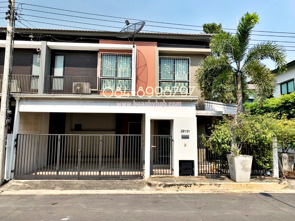 For SaleHouseVipawadee, Don Mueang, Lak Si : 2-storey townhome for sale behind the corner of Grand I-Design Vibhavadi GRAND I-DESIGN VIBHAVADI 35 sq m, detached house style Beautiful condition, ready to move in, selling only 4.69 million baht.