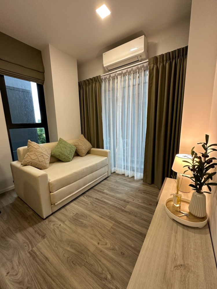 For RentCondoPhutthamonthon, Salaya : Book now! New condo ready to move in, Kave Salaya, 29 sqm, near Mahidol University, garden view, corner room, fully furnished, free Wifi