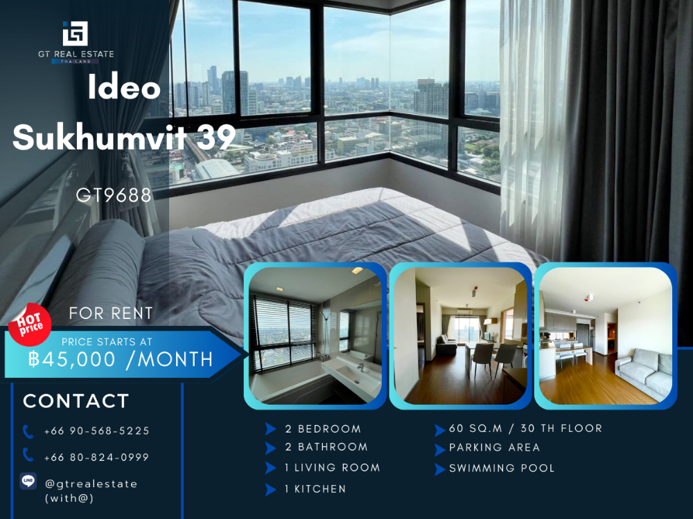 For RentCondoOnnut, Udomsuk : Condo Ideo Sukhumvit 93 for rent 2b2b Available for rent The room is very beautiful. Anyone interested must hurry because the room falls out very quickly.