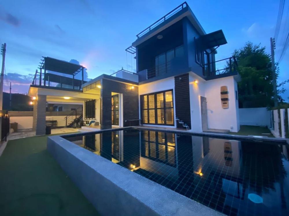 For SaleHouseHuahin, Prachuap Khiri Khan, Pran Buri : Modern house for sale with swimming pool, Hua Hin Soi 6, Tharadol Resort Plus project, area 57.8 sq m. (title deed), fully furnished