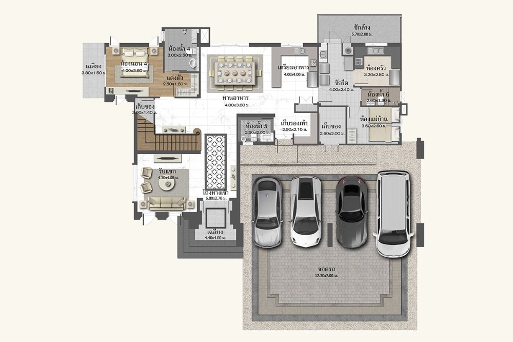 For SaleHousePattanakan, Srinakarin : 🔥 Baan Sansiri Pattanakarn, Type Sansiri 4 : 4 Bedrooms 5 Bathroom Usable Area 459 SQM 163.6 SQW 🔥 ONLY THB 145,000,000!