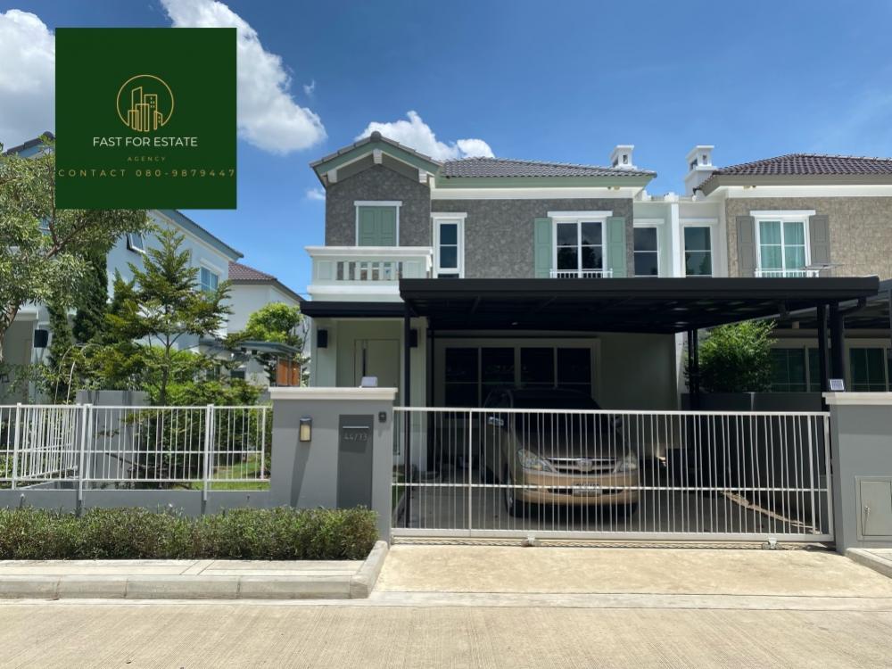 For SaleHouseRama5, Ratchapruek, Bangkruai : 🔱2-storey twin house Decorated almost 2 million for the whole house, Anya Ratchaphruek-Nakhon In. Good price, cant beat it, next to the main road, very private.