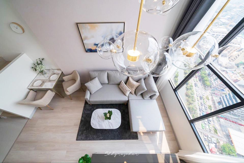 For RentCondoSathorn, Narathiwat : 🔥🔥Nice Decorate Duplex 1 Beds 45 sq.m. High Fl. 25+ Good Location BTS Chong Nonsi 600 m. at Knightsbridge Prime Sathorn Condo / For Rent