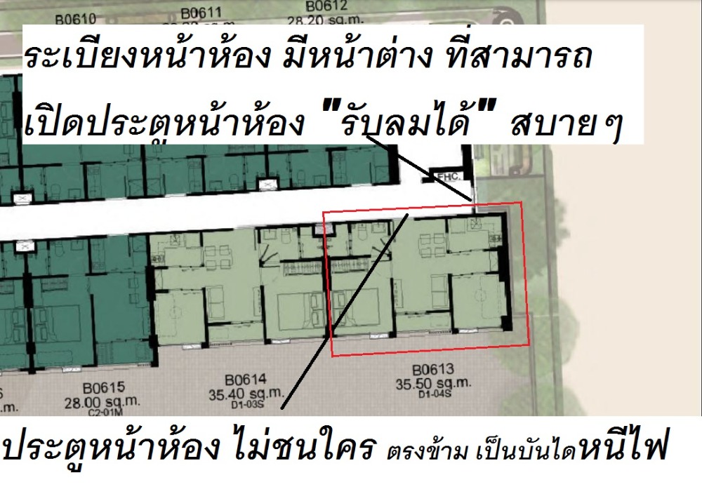 Sale DownCondoKasetsart, Ratchayothin : (Selling by owner) Modiz Vault, Building B, pets allowed. The best corner location, 6th floor, size 35.5 sq m, cheapest price in the project.