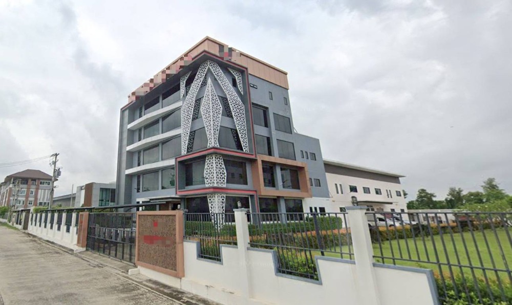 For SaleOfficePathum Thani,Rangsit, Thammasat : 5-storey office building for sale, usable area 1,860 sq m., area 914.6 sq m., with 2-storey factory (or warehouse) space, usable area 1,260 sq m., total usable area 3,080 sq m.