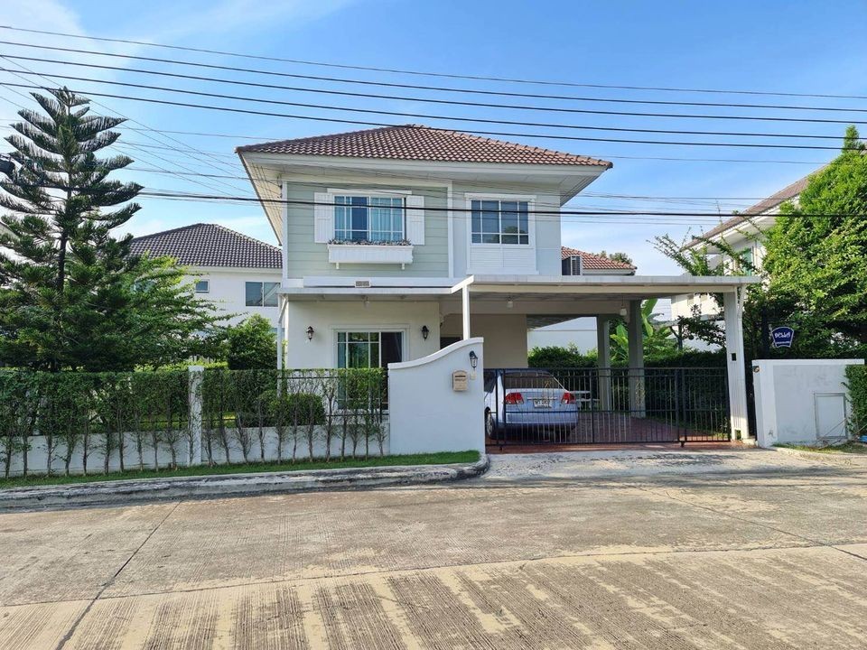 For RentHouseMin Buri, Romklao : B702 2-story detached house for rent, Perfect Park Suvarnabhumi Village, Phase 4, Soi Romklao 6/1.