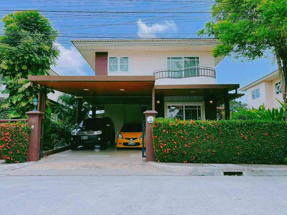 For SaleHouseLadkrabang, Suwannaphum Airport : Supalai Suan Luang, detached house, ready to move in, garden view, area of 79.10 square wah