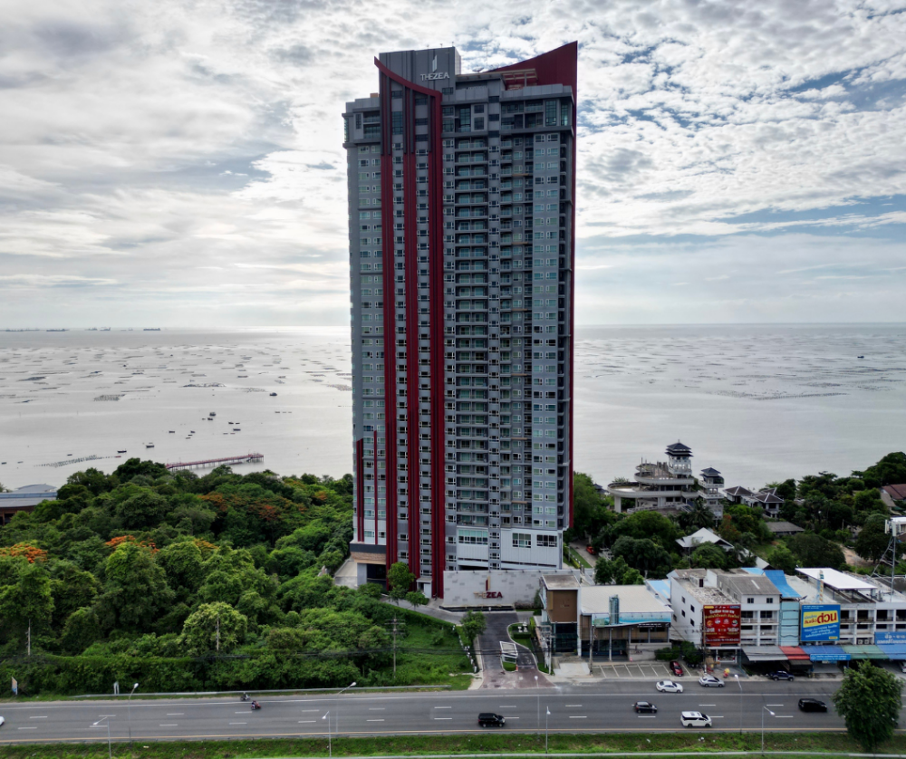 For SaleCondoSriracha Laem Chabang Ban Bueng : Condo for sale, The Zea, Sriracha, area 70.2 sq m., corner room, best view, 31st floor, 2 bedrooms, 2 bathrooms, never been in