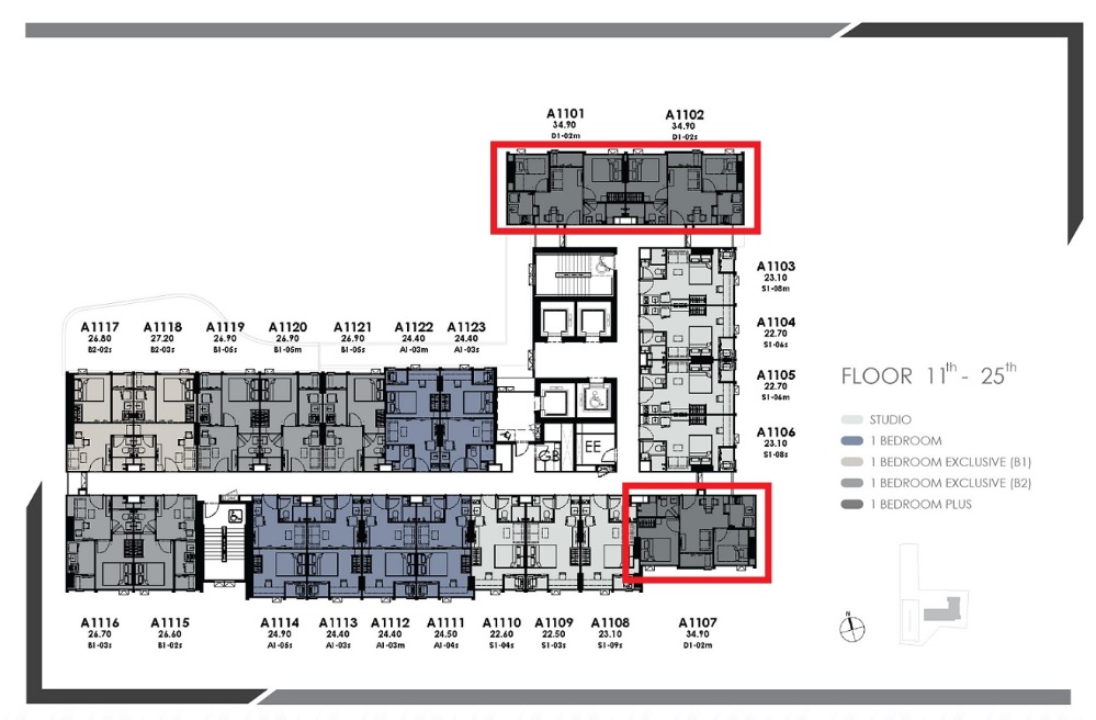 ขายดาวน์คอนโด : Modiz Avantgarde 1-bed plus 34.9 ตร.ม. ชั้นกำลังสวย ไม่บลอควิว และราคาไม่สูงจนเกินไป