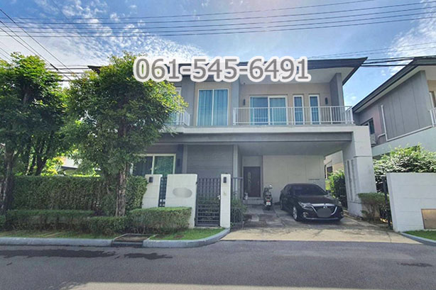 For SaleHouseChaengwatana, Muangthong : Single house for sale, The City Ngamwongwan, good location, corner house, on the main road of the village, beautiful, very livable.