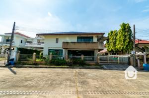 For SaleHousePhutthamonthon, Salaya : Big single house for sale, Ruam Kao Village, Phutthamonthon Sai 2 Soi 11 – 2-storey house – 7 bedrooms, 152 square meters, fully furnished with golden teak wood, special discount price