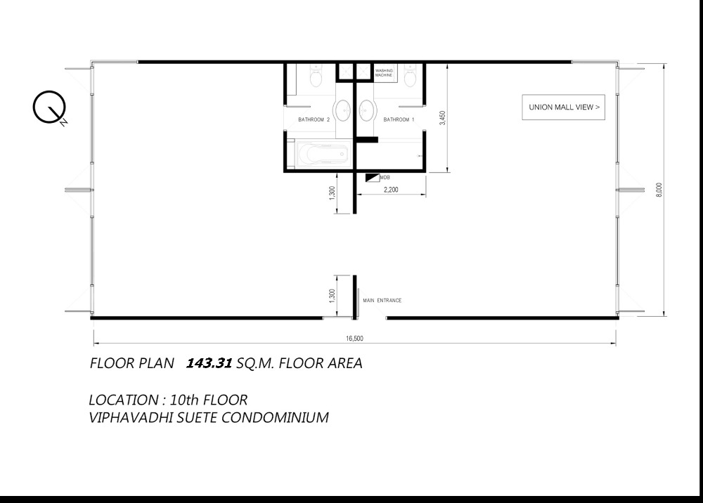 For SaleCondoVipawadee, Don Mueang, Lak Si : Condo for sale, large 2-connecting rooms, 143.31 sq.m., cheap price, Bareshell room, ready for decoration