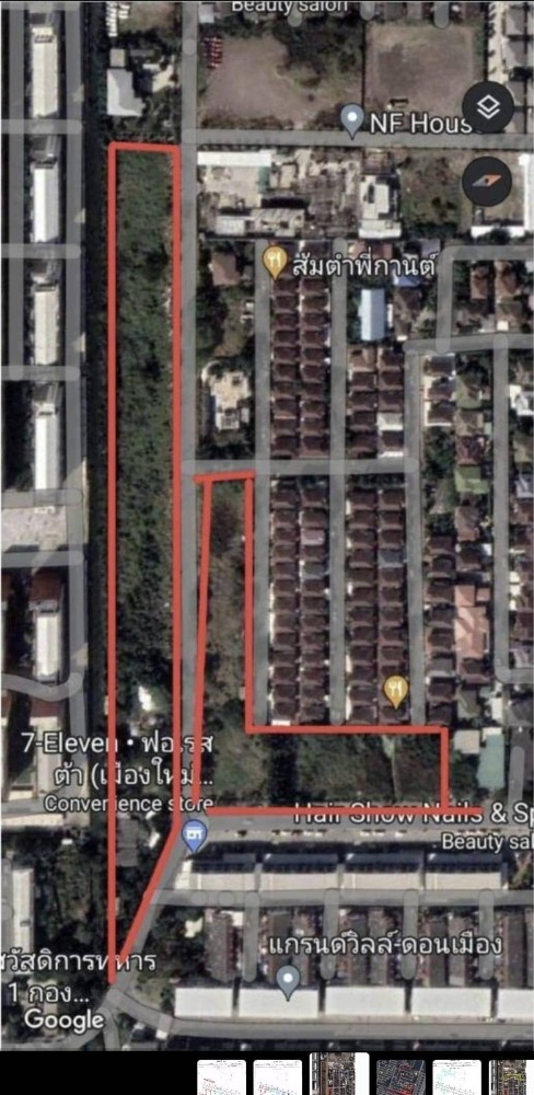 For SaleLandVipawadee, Don Mueang, Lak Si : Land in front of Sasiya project Muang Mai Don Mueang Soi Songprapha 30 has 8 rai, can be divided for sale. Suitable for building townhomes, condominiums, semi-detached houses, commercial buildings, shops, wide frontage, next to a public road. Good locatio