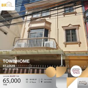 For RentTownhouseSathorn, Narathiwat : Large townhome for rent, Sathorn zone, near BTS St. Louis.