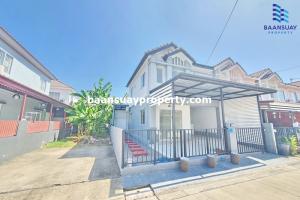 For SaleHouseNonthaburi, Bang Yai, Bangbuathong : 2-storey townhouse for sale, behind the corner, newly renovated, Pruksa Village 76, Soi Kaeo In near Central Westgate