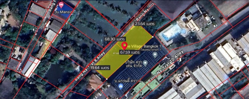 For SaleLandBangna, Bearing, Lasalle : Special price! Beautiful plot of land for sale, Soi Bangna-Trad 8, Km.2, 350 sq.w., near BTS Bangna