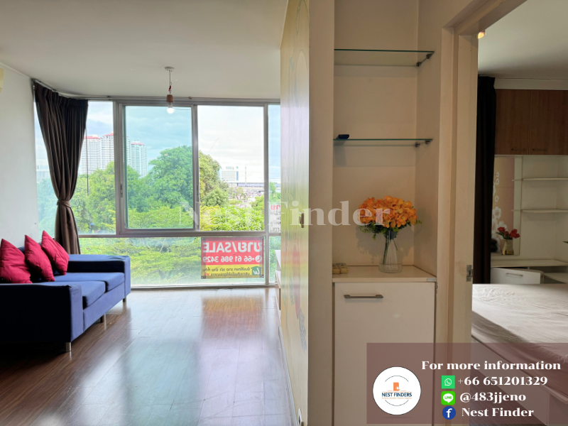 For RentCondoPattanakan, Srinakarin : Sale / Rent Condo The Iris Rama 9 Srinakarin, ready to move in, spacious room, quiet and shady condo