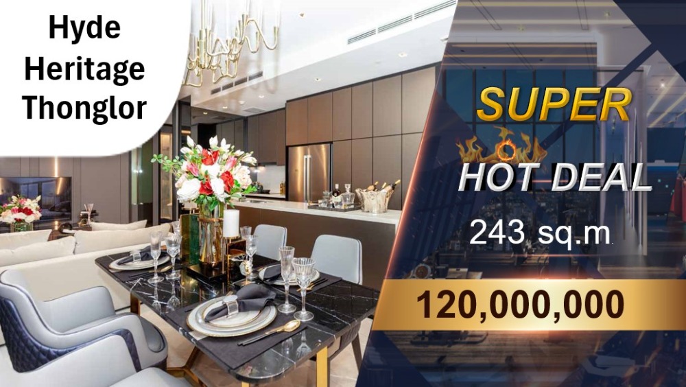 For SaleCondoSukhumvit, Asoke, Thonglor : sell !! Room 4 bed 248 sq m, luxury project, next to the BTS, best price ++ Hyde Heritage Thonglor ++ Tell&Line: 093-9256422 (Jee)