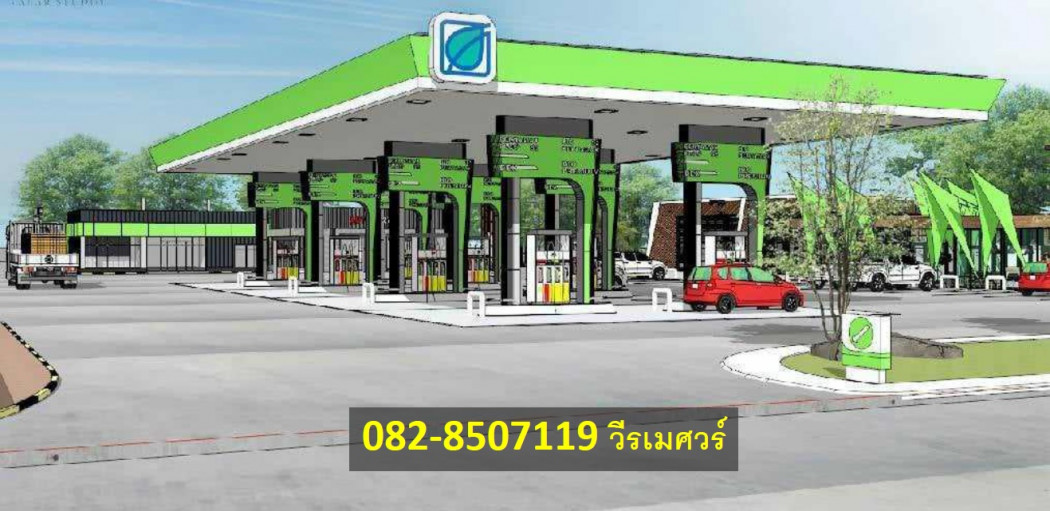 For SaleLandAyutthaya : Land for sale to build a gas station Adjacent to Highway No. 9 Kanchanaphisek, Chiang Rak Noi Subdistrict, Bang Pa-in District, Ayutthaya, 9-2-77 Rai, frontage of the road 78 m. Road width 80 m.