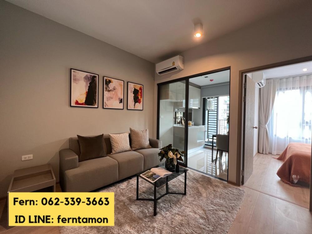 For SaleCondoRama9, Petchburi, RCA : Pro room, fully furnished, ready to move in, free furniture + appliances, 1 bedroom, 31 sq m., closed kitchen, Ideo Rama9-Asoke, call 062-339-3663.