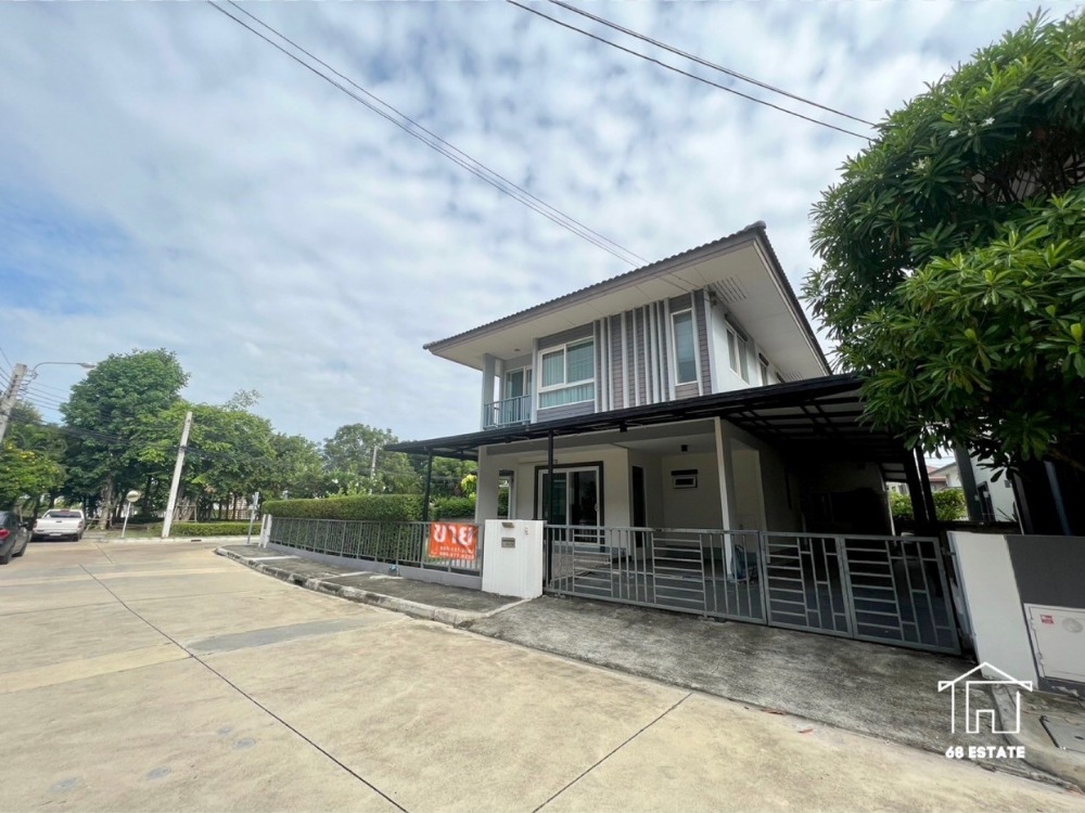 For SaleHouseRama 2, Bang Khun Thian : Single house for sale, Habitia Shine, Thakham-Rama 2. Corner plot, extra wide area, next to a garden, swimming pool, ready to move in.