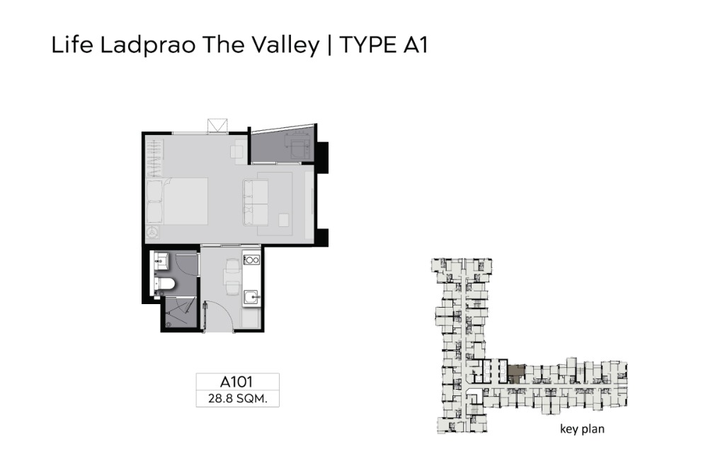 For SaleCondoLadprao, Central Ladprao : Cheapest!! studio 28 sq m, price 3.57 million baht, at Ladprao intersection, next to BTS and MRT +++ Life ladprao valley +++ call 093-9256422(G)