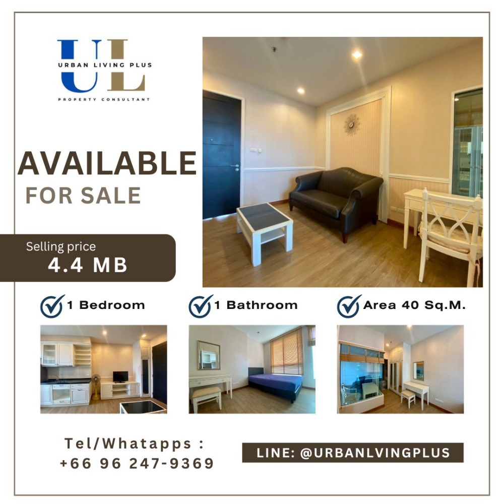 ขายคอนโดสาทร นราธิวาส : ( U20230905200 ) สนใจโทร 096-2479369 🔥ขาย IVY SATHORN 1 ห้องนอน 1 ห้องน้ำ 40 ตร.ม. ห้องสวย ชั้นสูง **