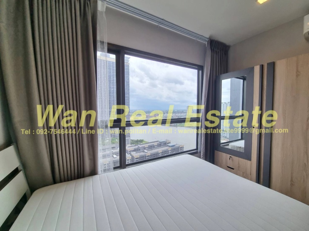 For RentCondoRattanathibet, Sanambinna : Condo for rent, Politan Aqua, 26th floor, size 25 sq m, river view