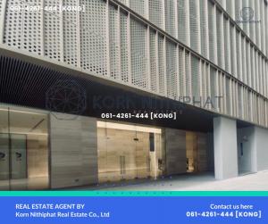 For RentRetailSukhumvit, Asoke, Thonglor : Business space for rent, 1st floor, luxurious, modern style @ Asoke, near MRT Sukhumvit, there is parking for customers.