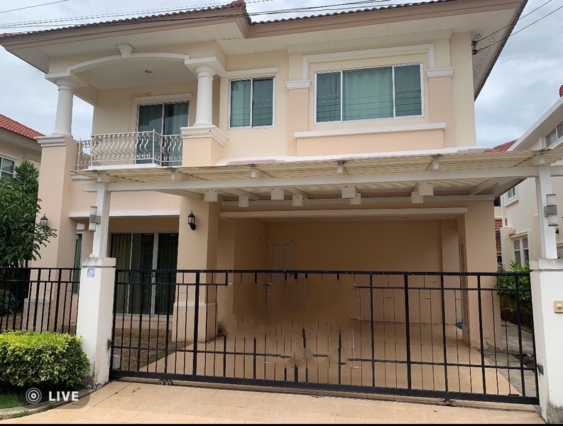 For SaleHouseRama 2, Bang Khun Thian : 2-story detached house for sale, The Grand Rama 2, size 60 sq m, 3 bedrooms, 3 bathrooms, next to Rama 2 Road, convenient travel.