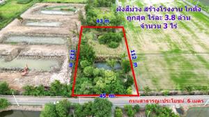 ขายที่ดินฉะเชิงเทรา : ที่ดินผังสีม่วง เหมาะสมกับการทำโรงงานอุตสาหกรรม