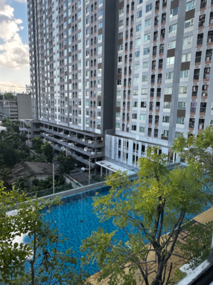 For SaleCondoBang Sue, Wong Sawang, Tao Pun : Condo Aspire Ratchadawong Sawang Pool view, 2 bedrooms, area 45.89 sq m, corner room, near MRT Wong Sawang.