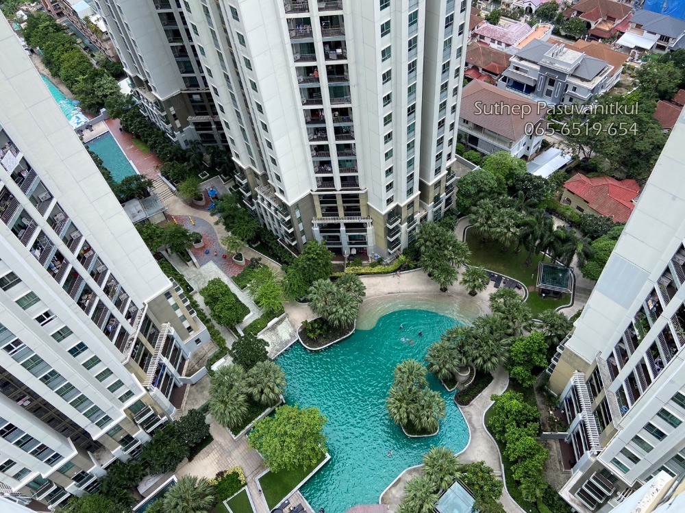 For SaleCondoRama9, Petchburi, RCA : For sale: Belle Grand Condo Rama 9, 28th floor, 2 bedrooms, near MRT Station Rama 9, only 400 m, Huai Khwang, Bangkok (fully furnished)