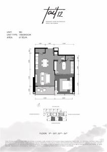 ขายคอนโดสาทร นราธิวาส : 📌For SALE ขาย | Tait 12 - 1BR  (67sqm), 19.43MB