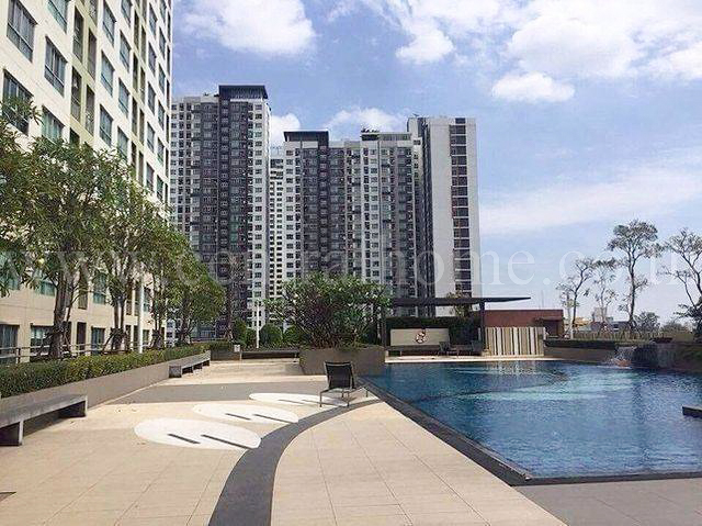 For SaleCondoKhlongtoei, Kluaynamthai : Condo Lumpini Place Rama 4-Kluai Nam Thai, Building A, 16th floor, river + pool view.