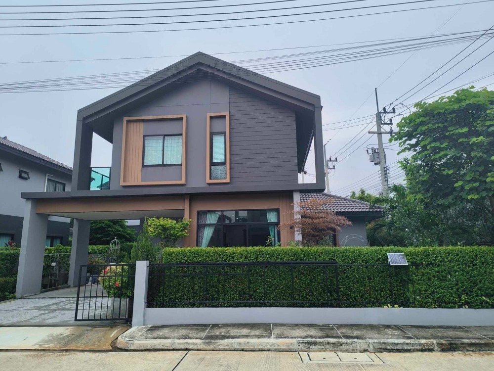 For RentHousePathum Thani,Rangsit, Thammasat : For rent: 2-story detached house, new condition, 60 sq m., next to Ratchaphruek Road (new cut)-346 Near Srisamarn Expressway Robinson Ratchaphruek For rent 30,000/month