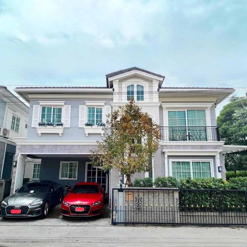 For SaleHouseNawamin, Ramindra : LL105 for sale, luxurious 2-story semi-detached house, Golden Neo 2 Village, Lat Phrao-Kaset Nawamin *Corner plot, fully decorated!