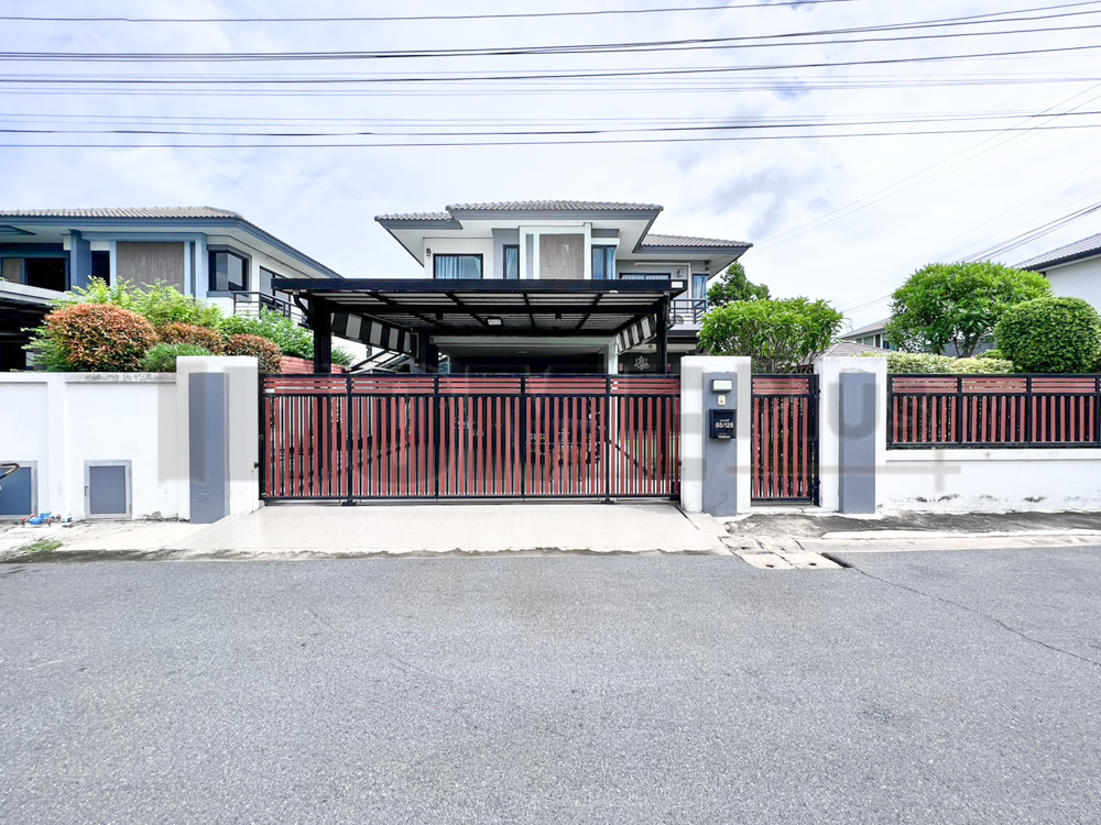 For SaleHouseRama5, Ratchapruek, Bangkruai : Single house, corner house, 75 sq m, 4 bedrooms, 4 bathrooms, 4 parking spaces, Baan Fah Greenery. Pakkret-Ratchaphruek